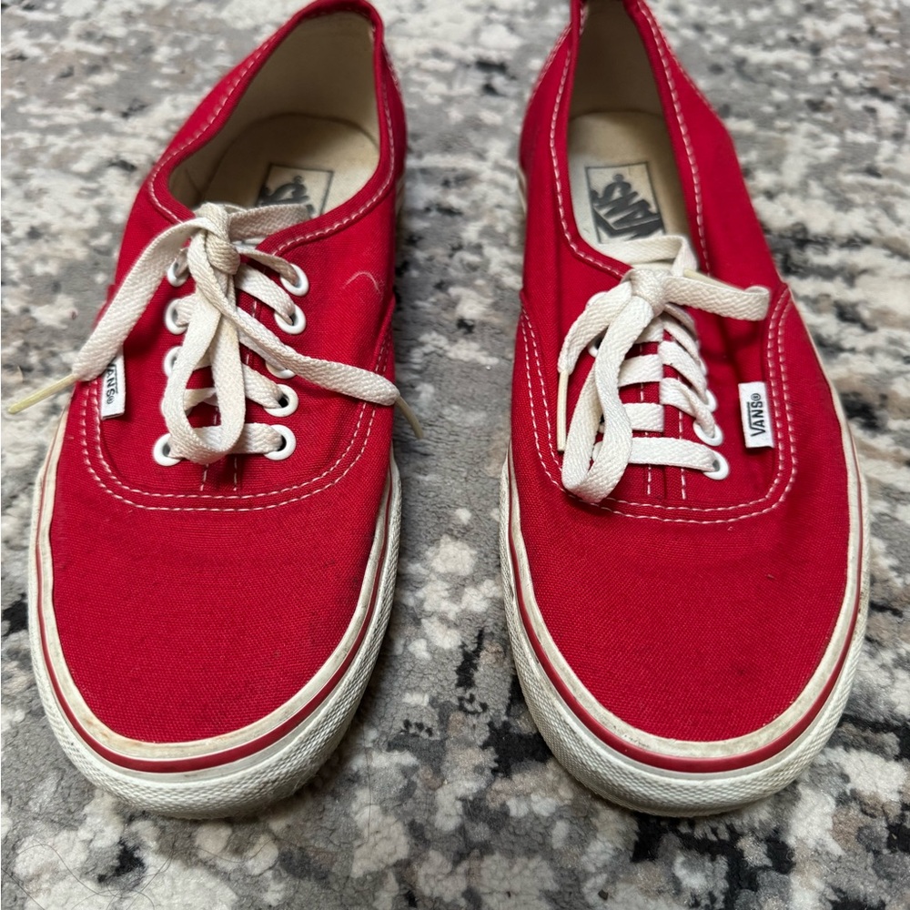 Men’s Vans Bold Red Canvas Shoes